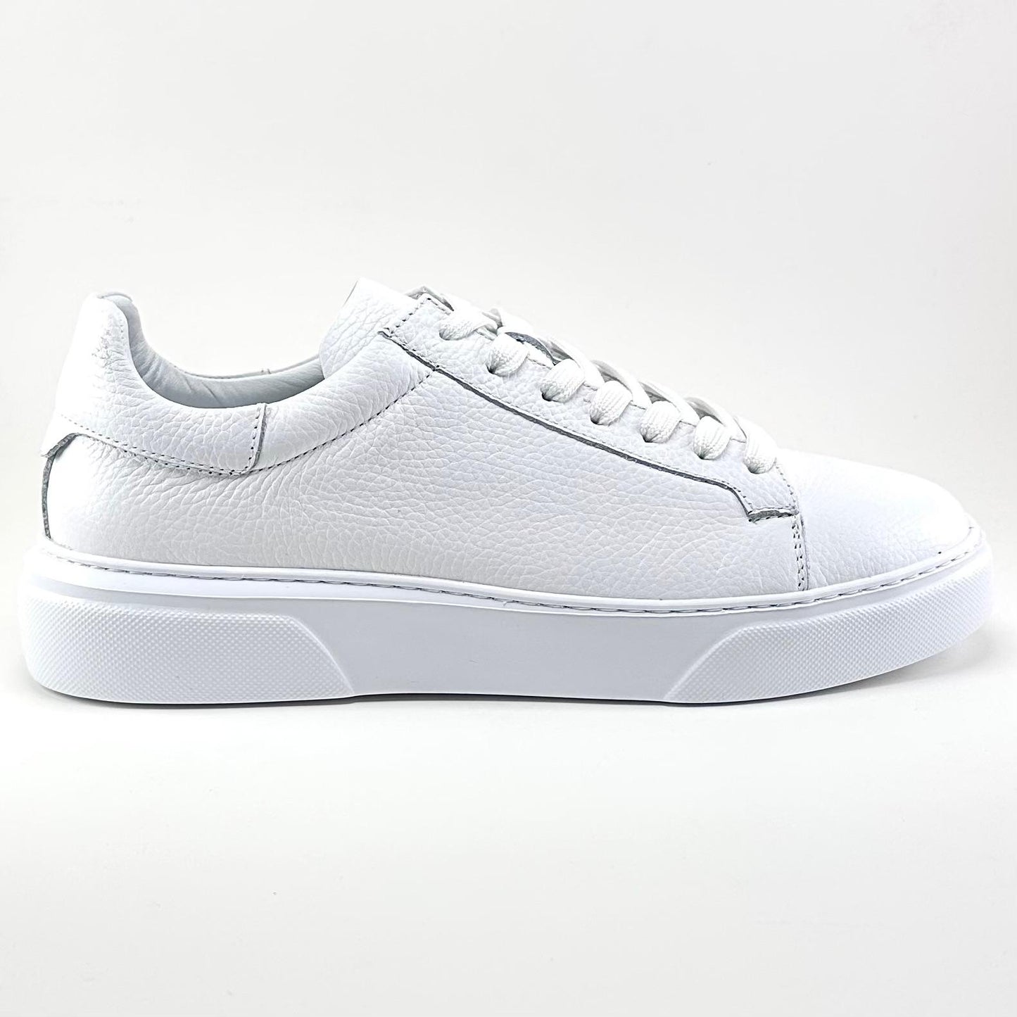 Alza Erkek Hakiki Deri Sneaker - Beyaz Floter