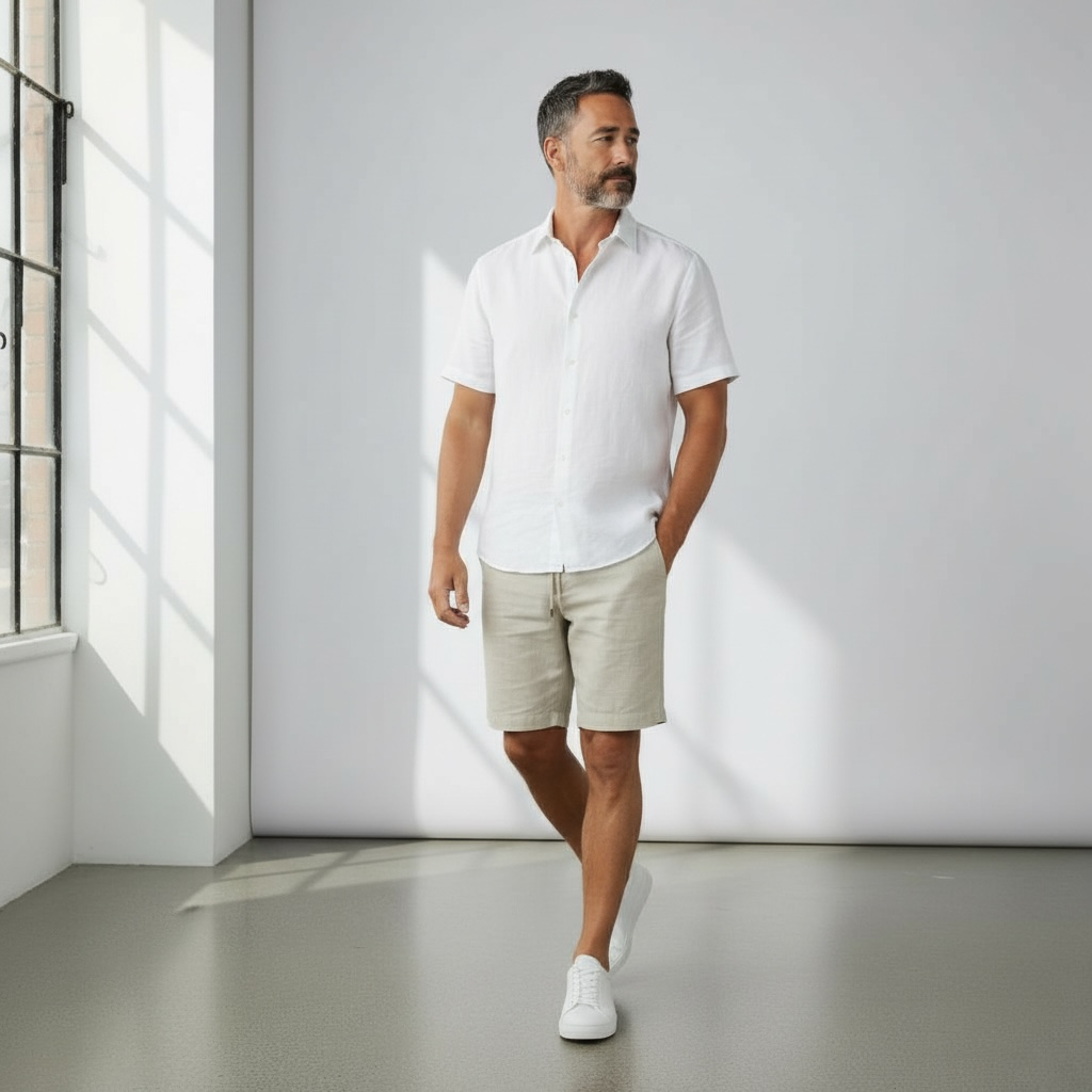 Alza Erkek Hakiki Deri Sneaker - Beyaz Floter