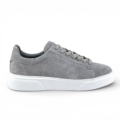 Footcap Erkek Hakiki Deri Sneaker Eva Taban – Gri Süet | ALZA