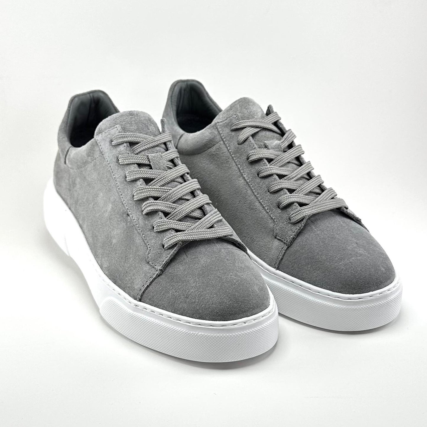 Alza Erkek Hakiki Deri Sneaker - Gri Süet