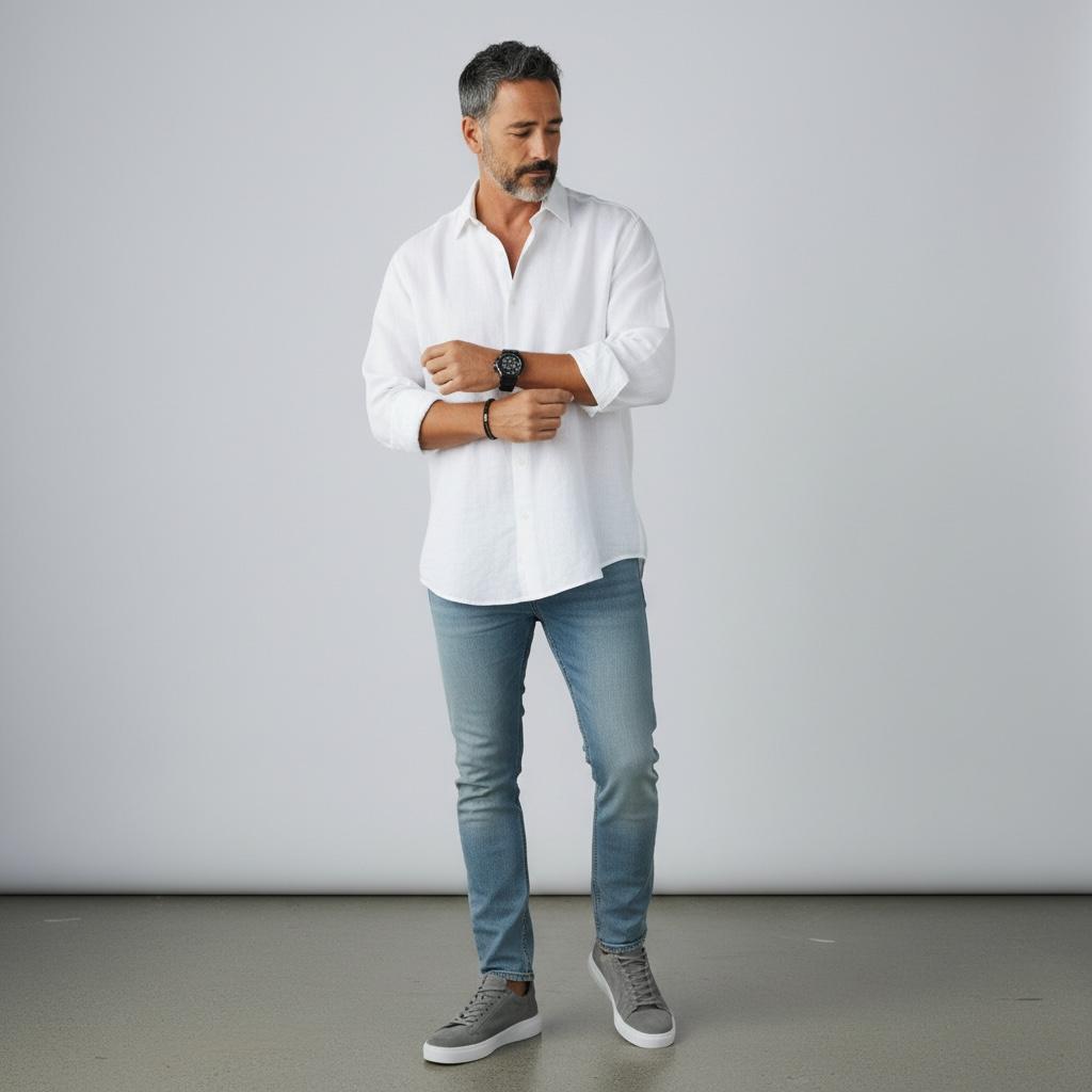 Alza Erkek Hakiki Deri Sneaker - Gri Süet