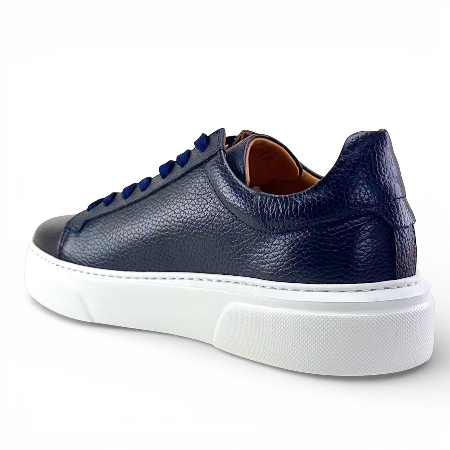 Footcap Erkek Hakiki Deri Sneaker Eva Taban – Lacivert | ALZA