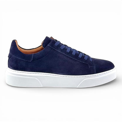 Footcap Erkek Hakiki Deri Sneaker Eva Taban – Lacivert Süet | ALZA