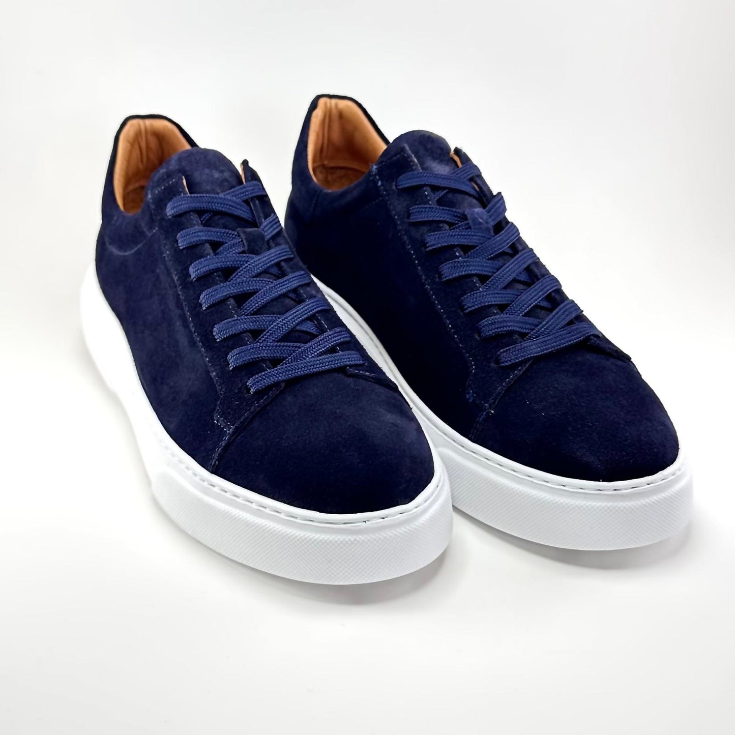 Alza Erkek Hakiki Deri Sneaker - Lacivert Süet