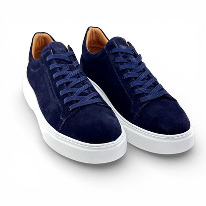 Footcap Erkek Hakiki Deri Sneaker Eva Taban – Lacivert Süet | ALZA