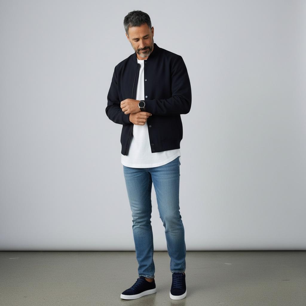 Alza Erkek Hakiki Deri Sneaker - Lacivert Süet