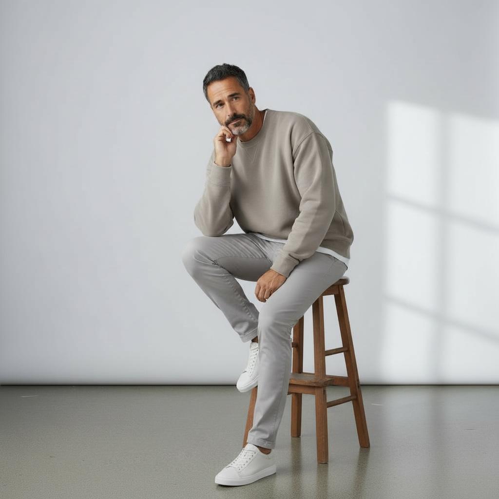 Alza Erkek Hakiki Deri Sneaker - Off White Floter