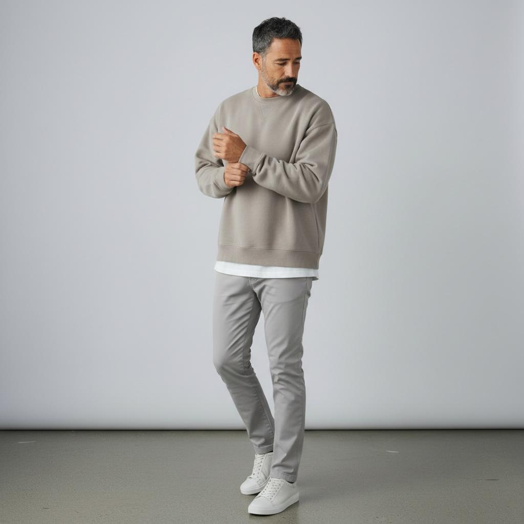 Alza Erkek Hakiki Deri Sneaker - Off White Floter