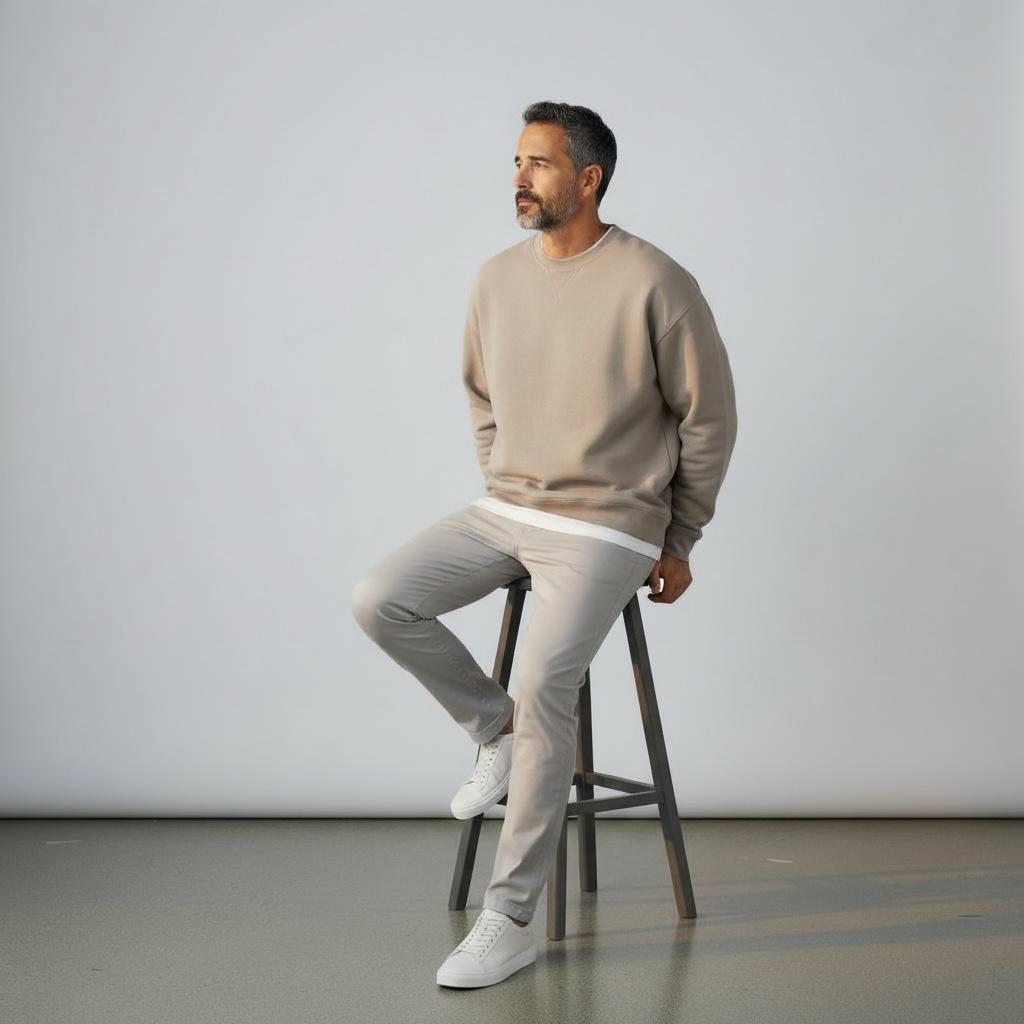 Alza Erkek Hakiki Deri Sneaker - Off White Floter