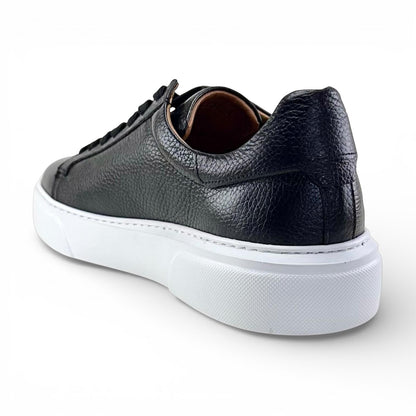 Footcap Erkek Hakiki Deri Sneaker Eva Taban – Siyah/Beyaz | ALZA