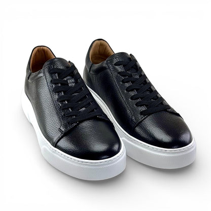 Footcap Erkek Hakiki Deri Sneaker Eva Taban – Siyah/Beyaz | ALZA