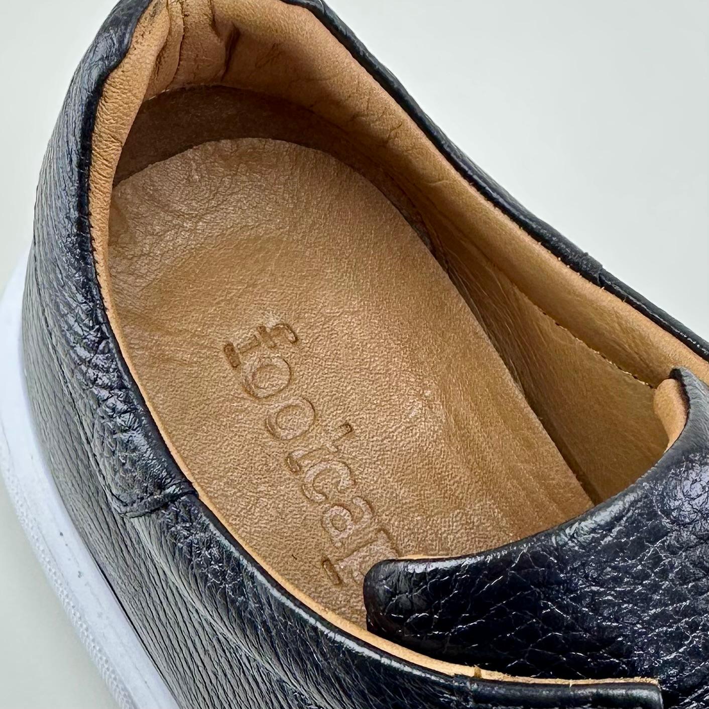 Alza Erkek Hakiki Deri Sneaker - Siyah/Beyaz Floter