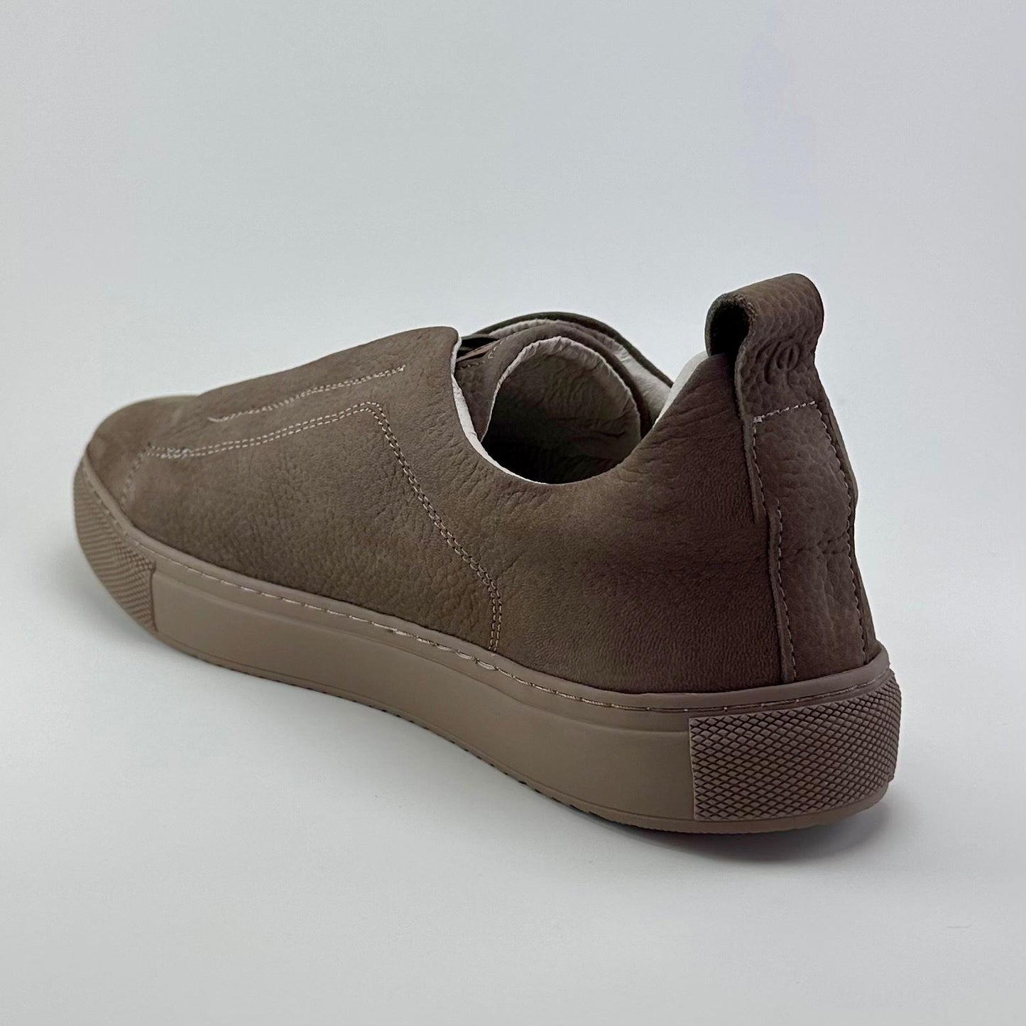 Alza Erkek Hakiki Nubuk Deri Sneaker - Taupe