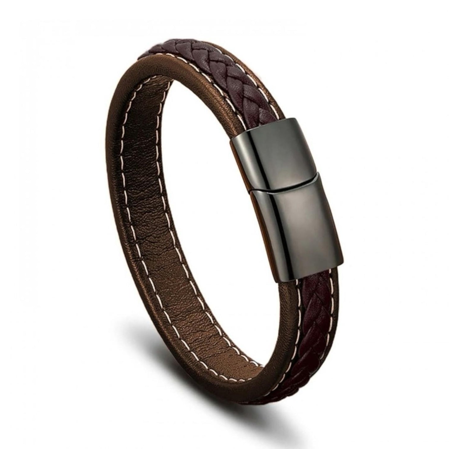 Alza Hakiki Deri Bileklik - Kahverengi