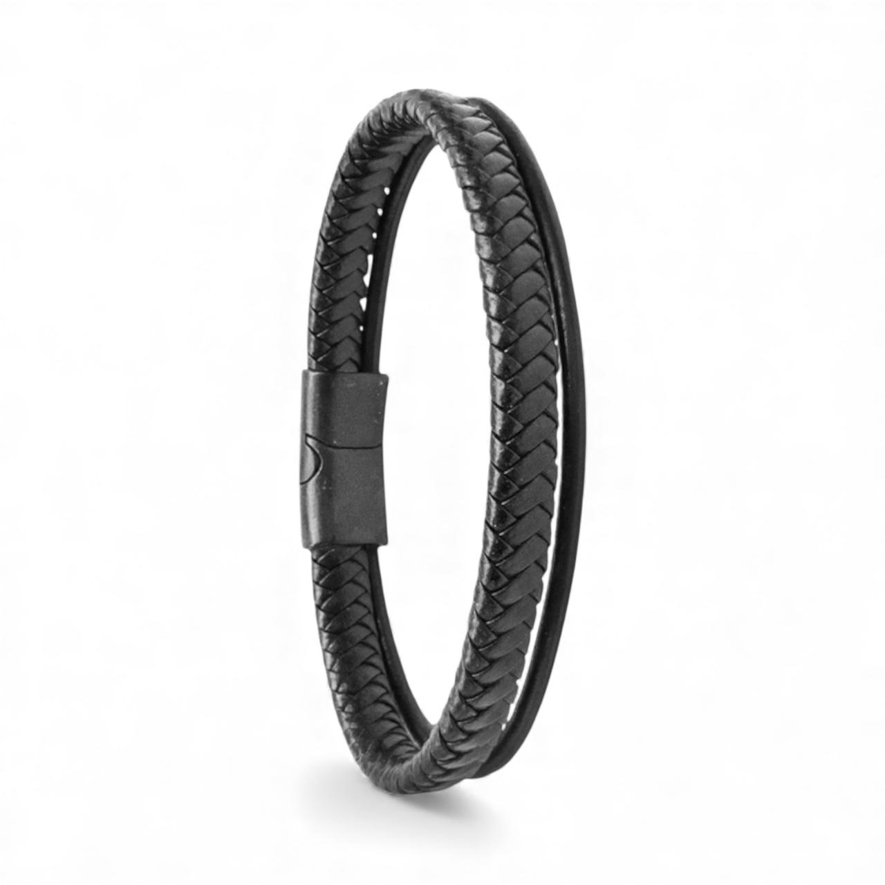 Alza Hakiki Deri Bileklik - Siyah