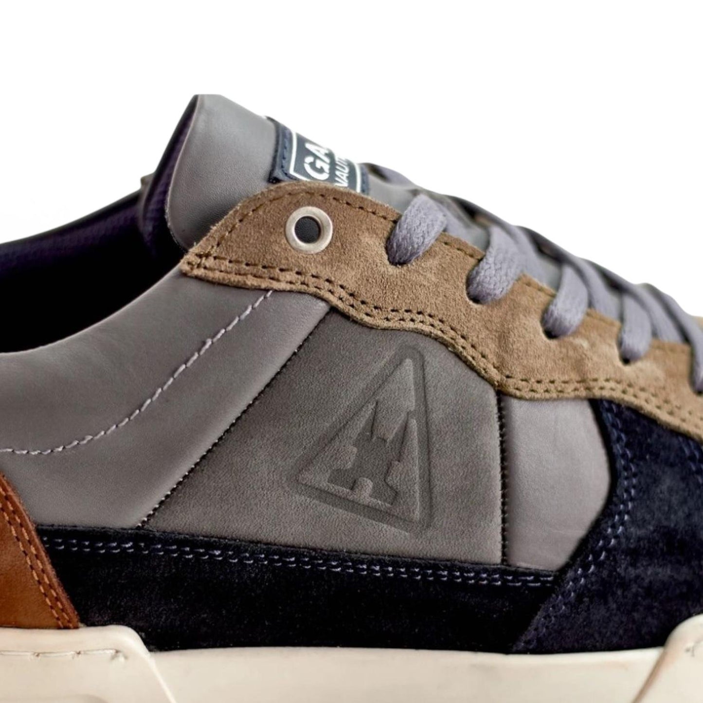 ALZA Hakiki Deri Erkek Sneaker – Gri/Taba