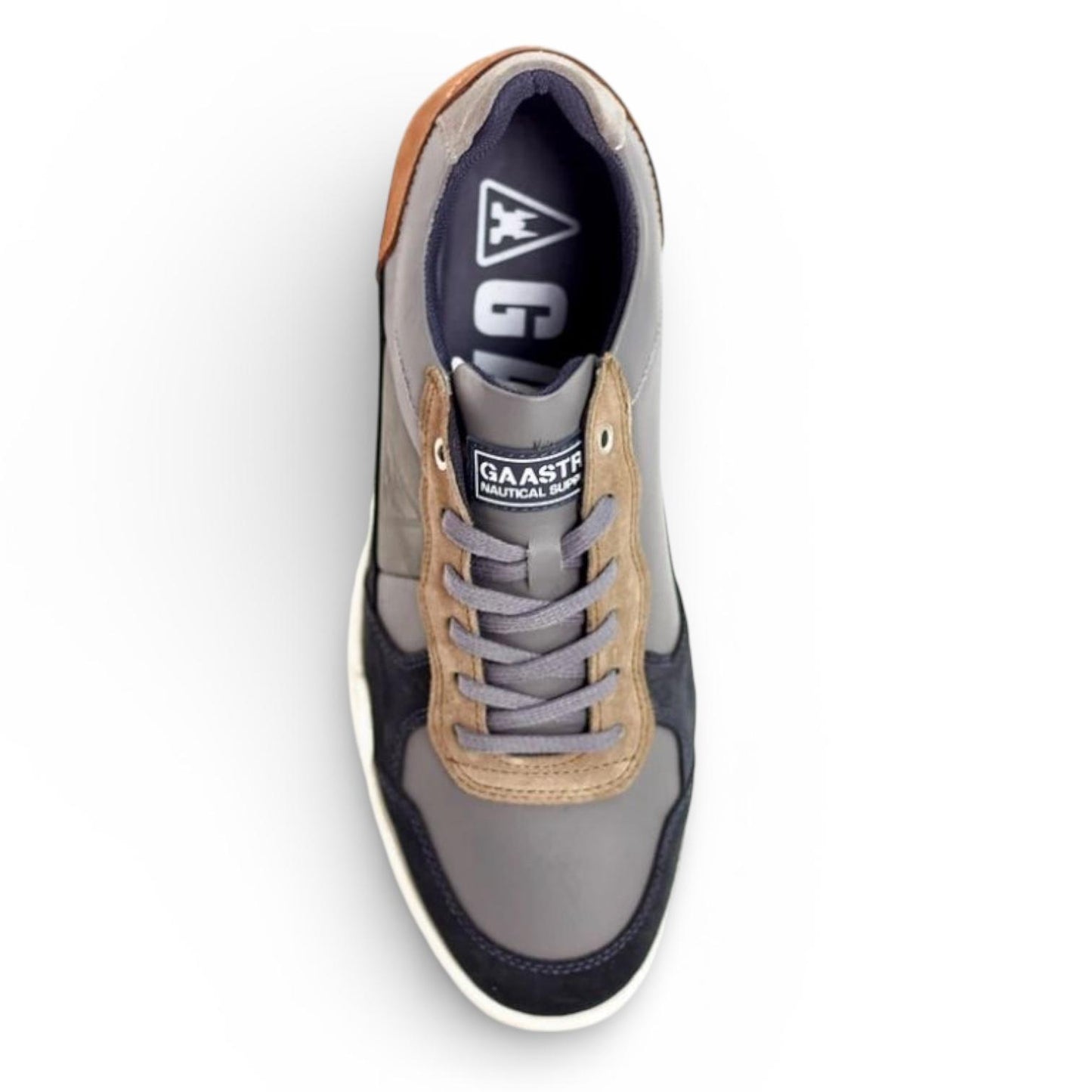 ALZA Hakiki Deri Erkek Sneaker – Gri/Taba