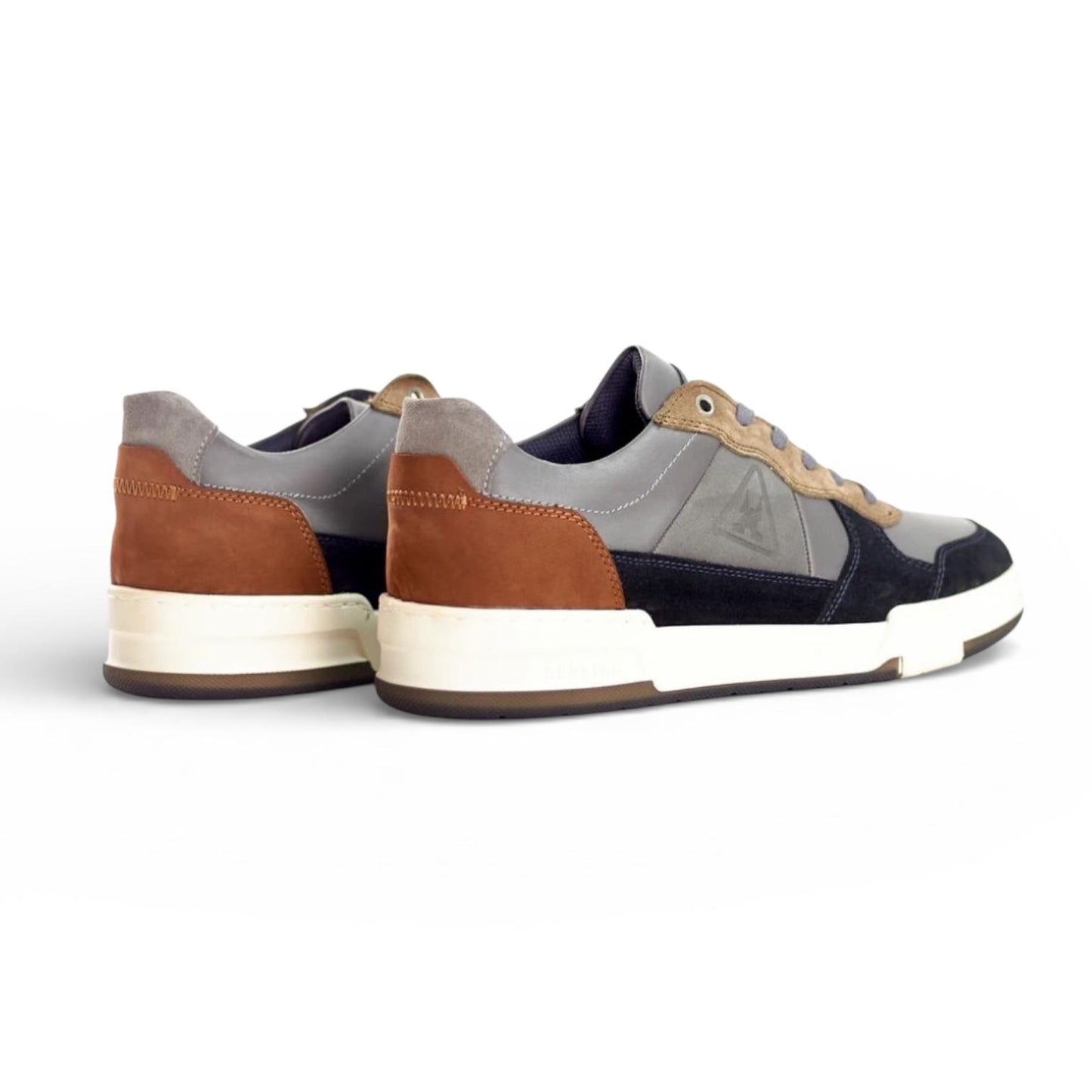 ALZA Hakiki Deri Erkek Sneaker – Gri/Taba