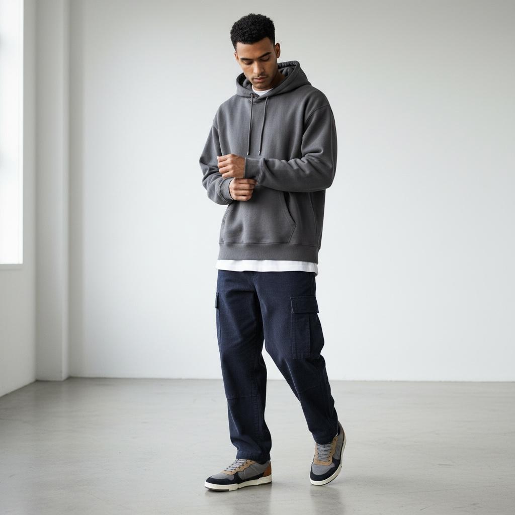 ALZA Hakiki Deri Erkek Sneaker – Gri/Taba