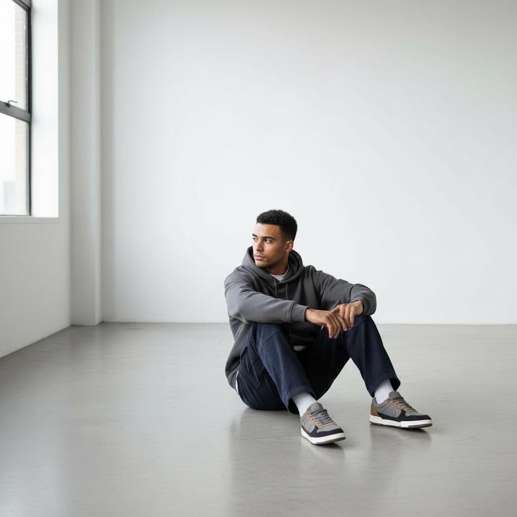 ALZA Hakiki Deri Erkek Sneaker – Gri/Taba